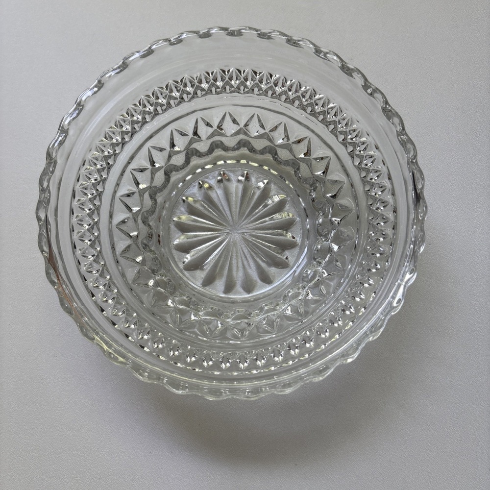 Wexford Clear by Anchor Hocking Vintage 5 1/2" Pressed Glass Fruit Dessert Bowls